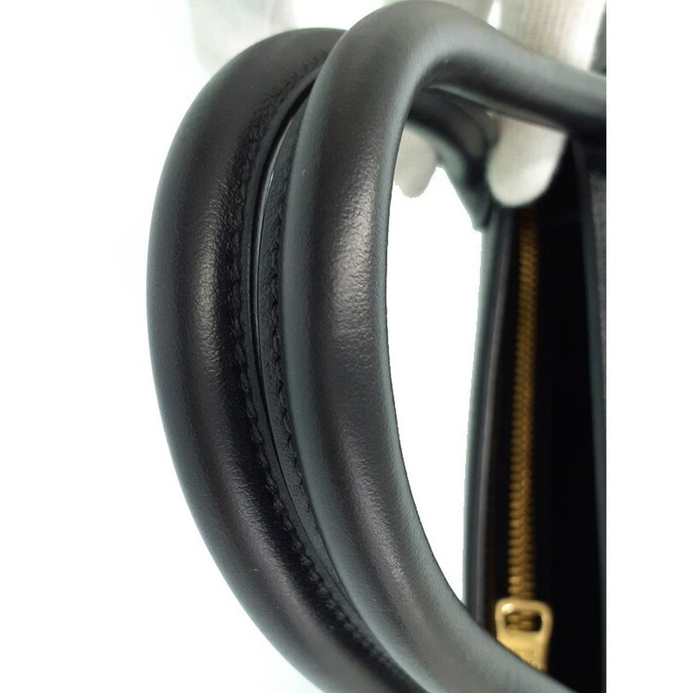 PRADA Monochrome Saffiano Leather Bag Leather Black - Picture 6 of 9